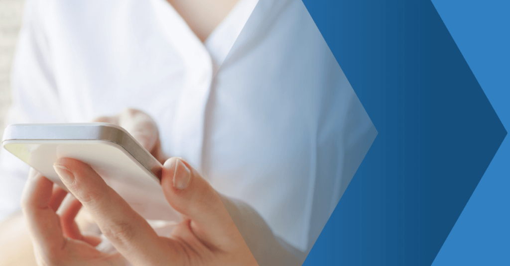 Mobile healthcare technology and patient communication concept