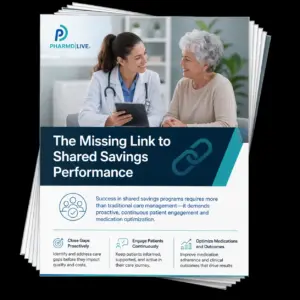 The Missing Link to Shared Savings Performance healthcare ebook cover